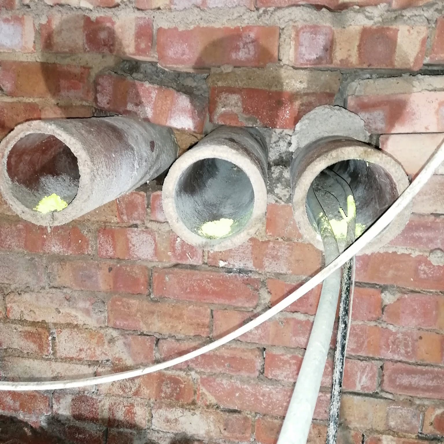 Pipes used by rodents to gain entry